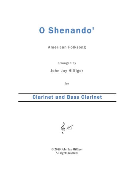 Free Sheet Music Shenandoah For Clarinet And Bass Clarinet