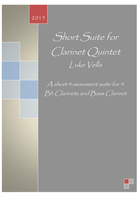 Free Sheet Music Short Suite For Clarinet Quintet
