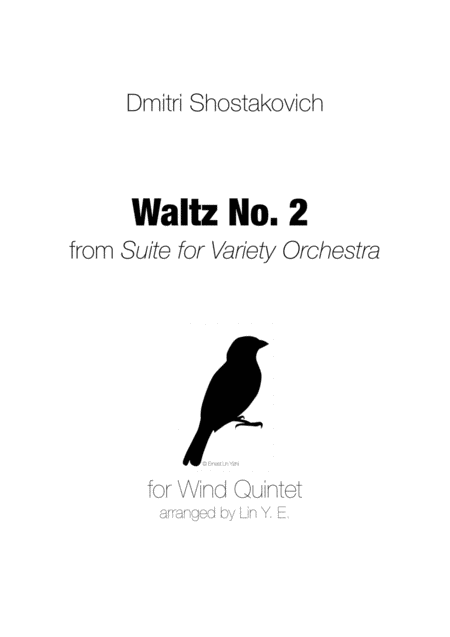 Free Sheet Music Shostakovich Waltz No 2 From Suite For Variety Orchestra For Wind Quintet