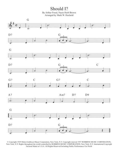 Should I Sheet Music