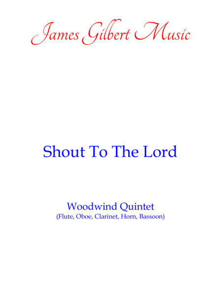 Free Sheet Music Shout To The Lord Ww