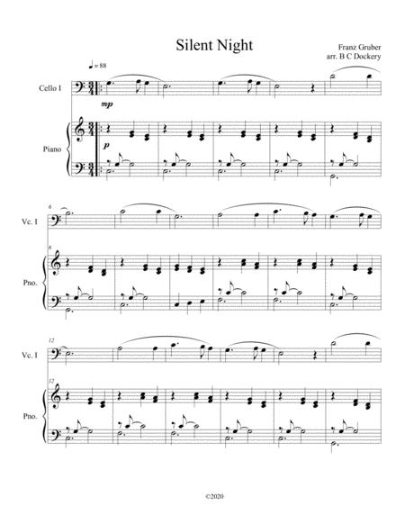 Silent Night Cello Solo With Optional Piano Accompaniment Sheet Music