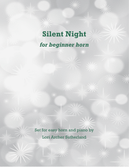 Silent Night For Beginner Horn Piano Sheet Music