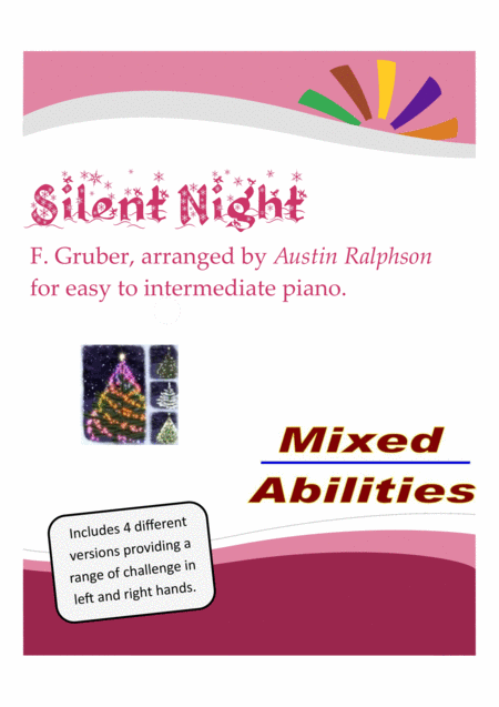 Silent Night For Easy Piano To Intermediate Piano Sheet Music