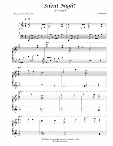 Free Sheet Music Silent Night Sheet Music Advanced