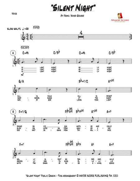 Silent Night Vocal Piano C Major Sheet Music