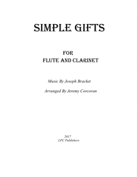 Simple Gifts For Flute And Clarinet Sheet Music