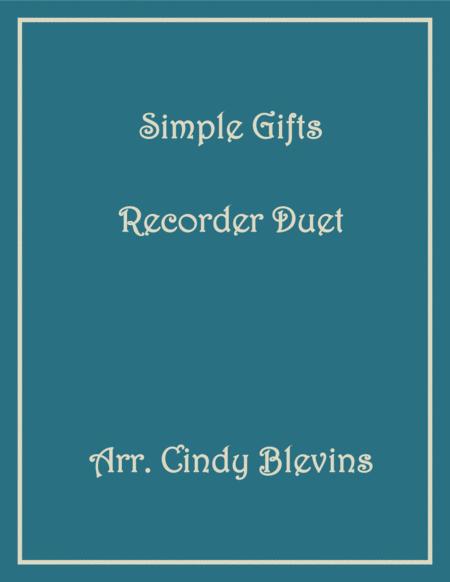 Free Sheet Music Simple Gifts Recorder Duet