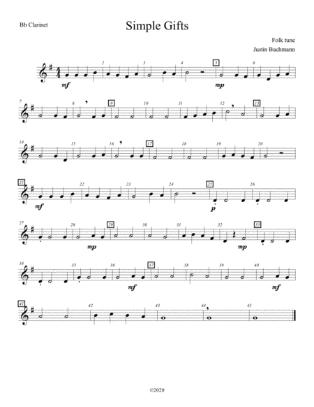 Simple Gifts Trio Clarinet Sheet Music