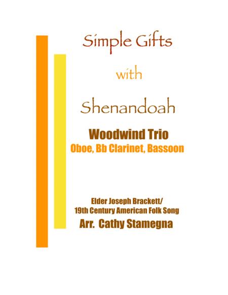 Free Sheet Music Simple Gifts With Shenandoah Woodwind Trio Oboe Bb Clarinet Bassoon