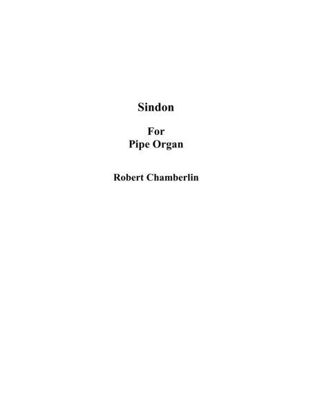 Free Sheet Music Sindon For Pipe Organ