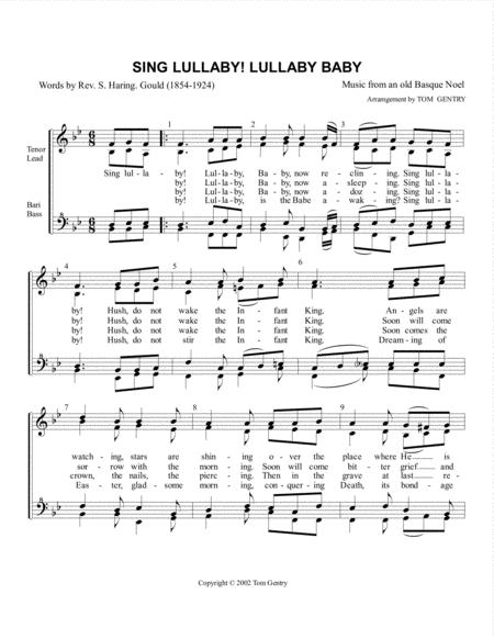 Sing Lullaby Lullaby Baby Ssaa Sheet Music