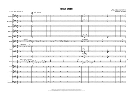 Single Ladies Put A Ring On It Vocal With Studio Band And Strings 2 15 Tv Edit Sheet Music