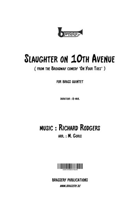 Slaughter On Tenth Avenue For Brass Quintet Sheet Music