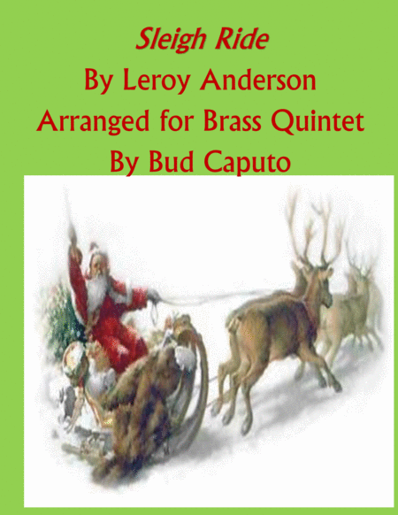 Free Sheet Music Sleigh Ride For Brass Quintet W Optional Sleigh Bells