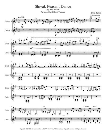 Free Sheet Music Slovak Peasant Dance