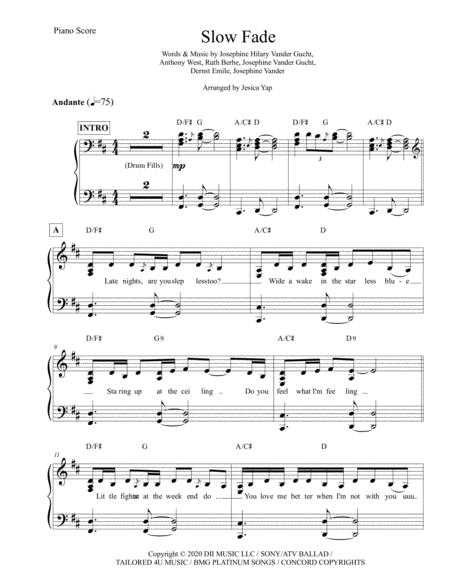 Slow Fade Sheet Music