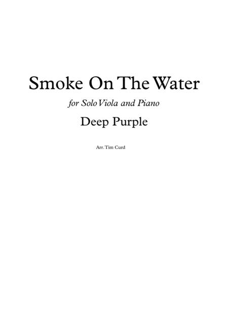 Smoke On The Water For Solo Viola And Piano Sheet Music