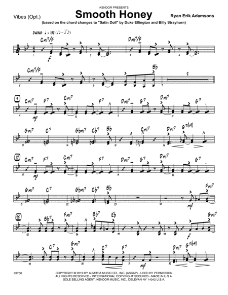 Smooth Honey Based On The Chord Changes To Satin Doll Vibes Sheet Music