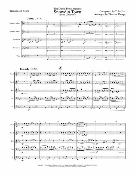 Snowdin Town From Undertale Sheet Music