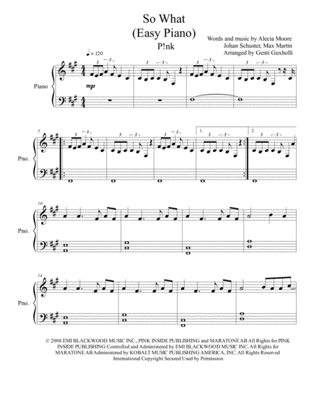 Free Sheet Music So What Easy Piano