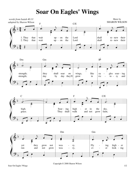 Soar On Eagles Wings Isaiah 40 31 Sheet Music