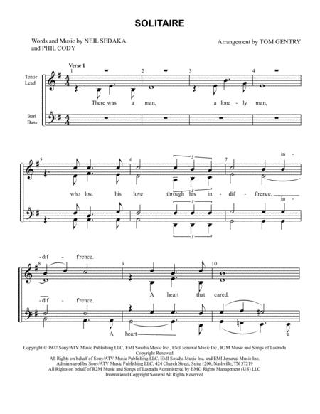 Free Sheet Music Solitaire Ssaa
