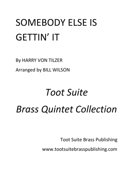 Somebody Else Is Gettin It Sheet Music