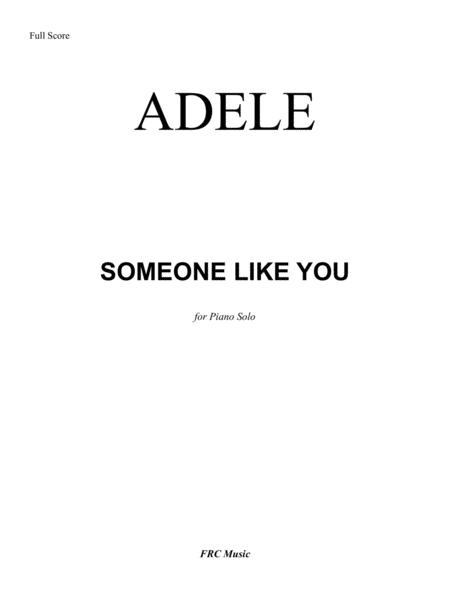 Someone Like You Easy Intermediate Piano Solo Sheet Music