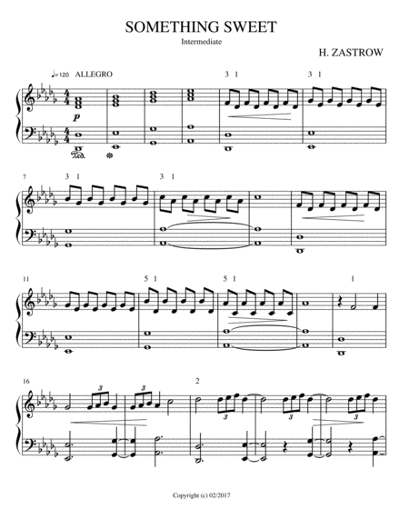 Free Sheet Music Something Sweet