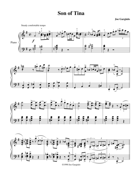 Free Sheet Music Son Of Tina