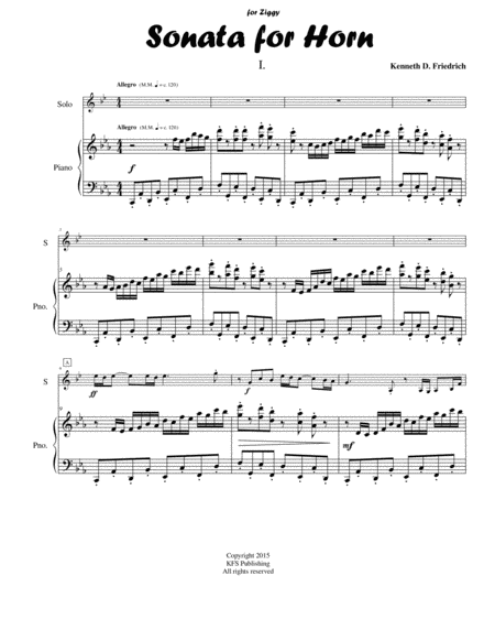 Sonata For Horn Sheet Music