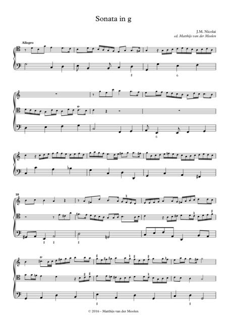 Free Sheet Music Sonata In G