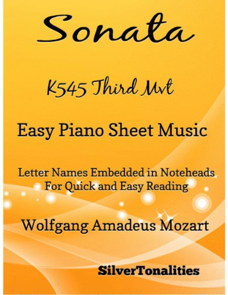 Sonata K545 Third Movement Easy Piano Sheet Music Sheet Music