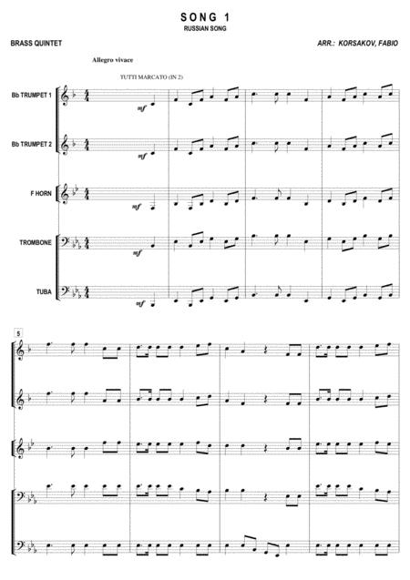 Song 1 Russian Song Sheet Music