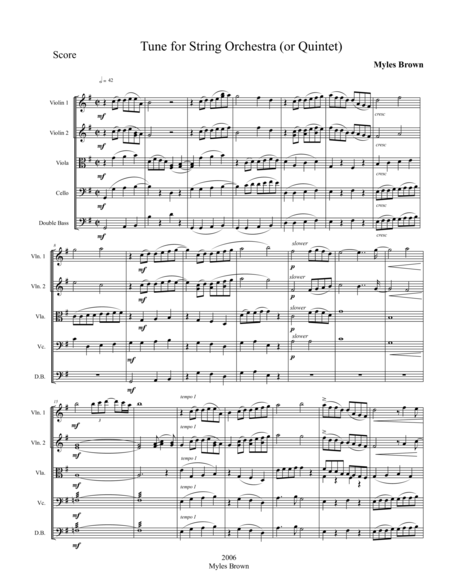 Free Sheet Music Song For Strings