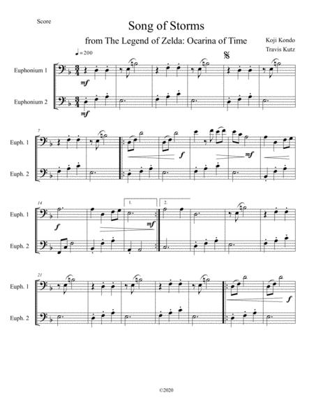 Song Of Storms From The Legend Of Zelda Ocarina Of Time Sheet Music