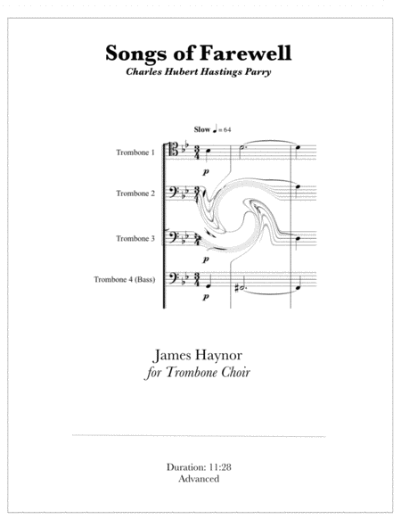 Songs Of Farewell For Trombone Choir Sheet Music