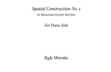 Free Sheet Music Spatial Construction No 1