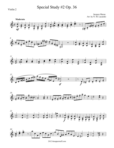 Special Study 2 Op 36 Sheet Music