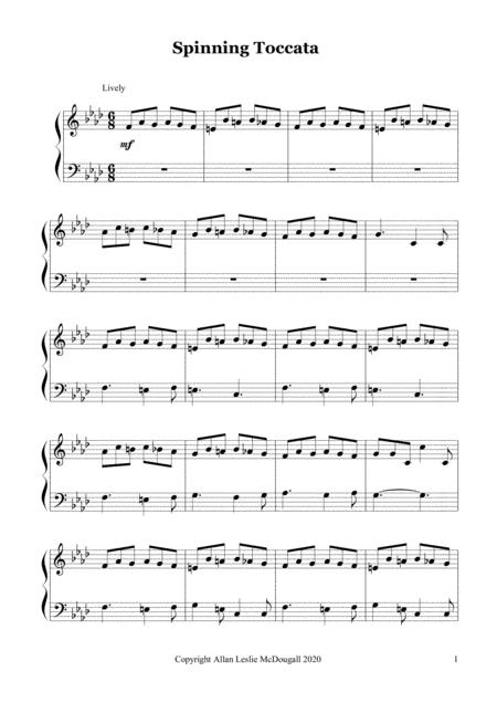 Free Sheet Music Spinning Toccata