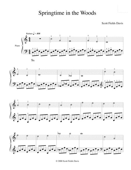 Springtime In The Woods Sheet Music