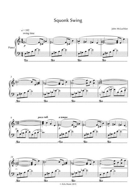 Free Sheet Music Squonk Swing