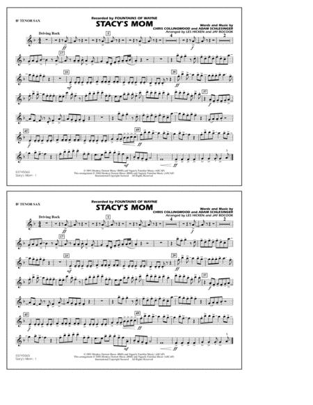 Stacys Mom Arr Les Hicken And Jay Bocook Bb Tenor Sax Sheet Music