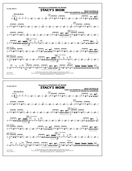 Stacys Mom Arr Les Hicken And Jay Bocook Snare Drum Sheet Music