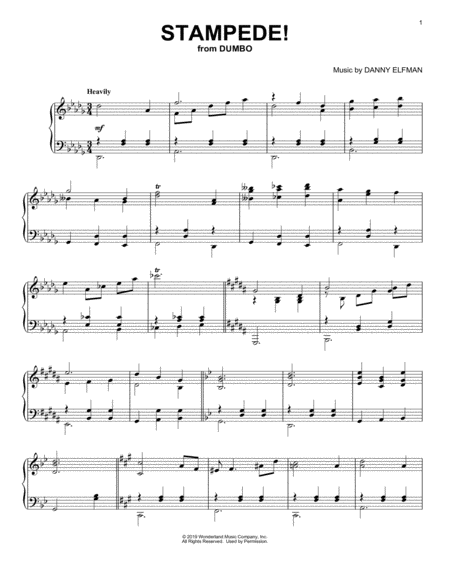 Stampede From The Motion Picture Dumbo Sheet Music