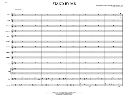 Free Sheet Music Stand By Me Vocal And Jazz Ensemble