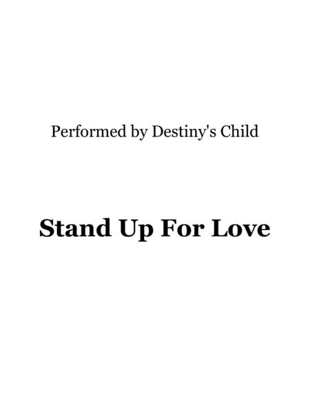 Stand Up For Love Performed By Destiny Child Sheet Music