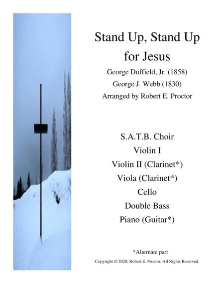 Free Sheet Music Stand Up Stand Up For Jesus For Satb Choir String Quintet And Piano