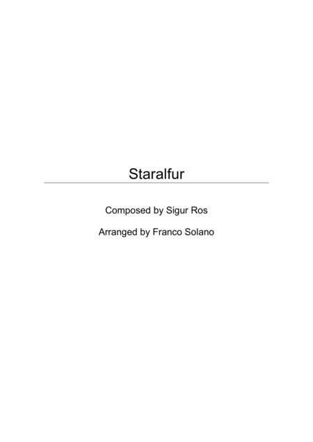 Staralfur For Violin And Cello Sheet Music